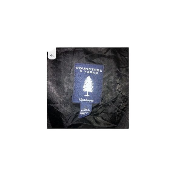 VTG Roundtree & Yorke Men's Large Black Overcoat Mid-Length Jacket Outdoor - Picture 4 of 9